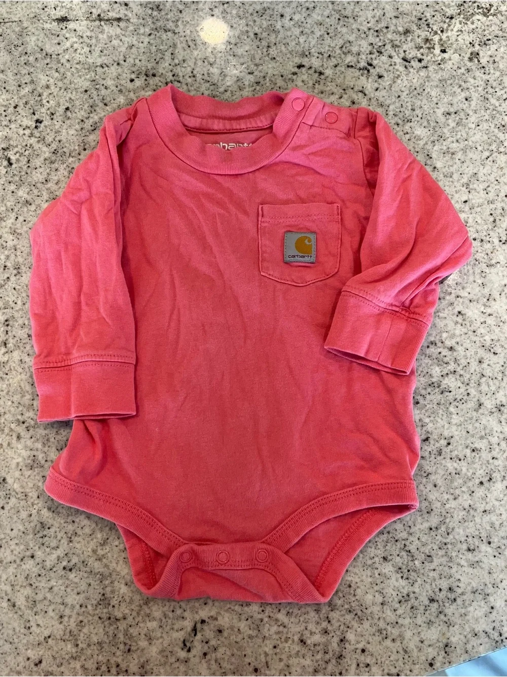 Carhartt onesie bodysuit baby girl pink 6 months